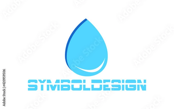 Fototapeta water drop Logo Template vector illustration design wave droplet symbol shape on white background