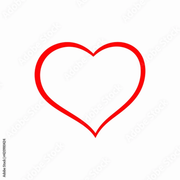 Fototapeta Hand drawn heart vector icon