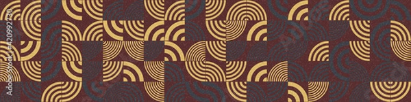 Fototapeta Abstract Geometric Pattern generative computational art illustration