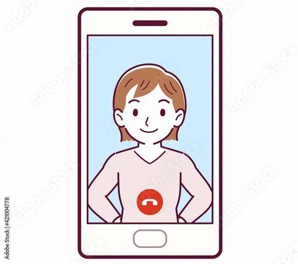 Fototapeta リモートで話す人