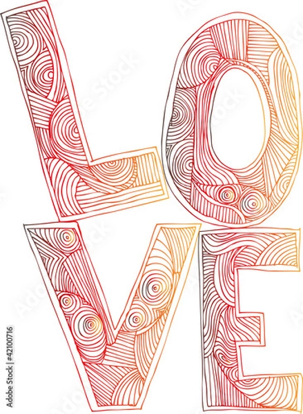 Fototapeta LOVE. vector illustrations