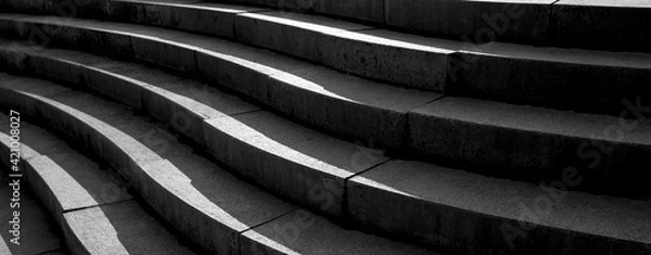 Fototapeta Abstract architecture design of cement stairway
