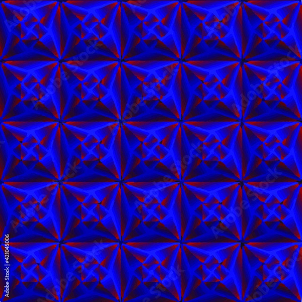 Fototapeta Geometric vector pattern with triangular elements. Seamless abstract ornament for wallpapers and backgrounds. 