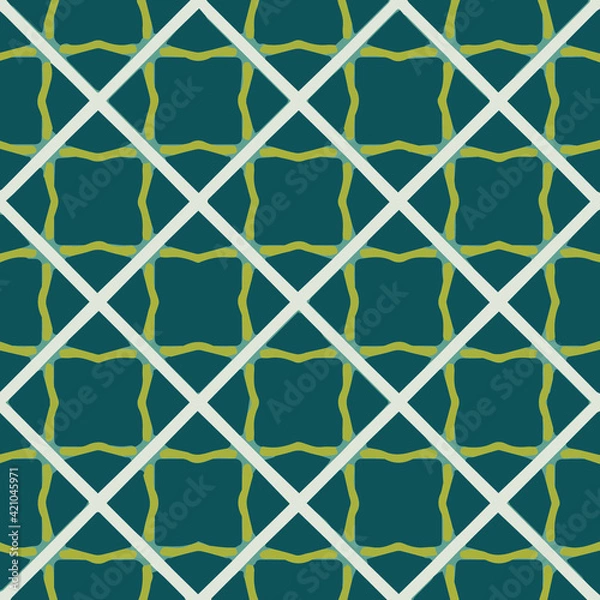 Fototapeta Geometric vector pattern with triangular elements. Seamless abstract ornament for wallpapers and backgrounds. 