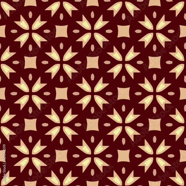 Fototapeta  Geometric vector pattern with triangular elements. Seamless abstract ornament for wallpapers and backgrounds. 
