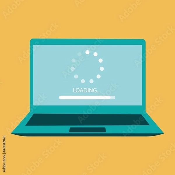 Obraz download icon. laptop which downloads files. download files vector