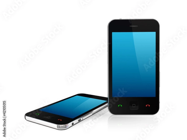 Obraz Modern mobile phones with touchscreen.