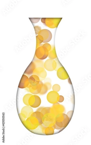 Obraz glass vase with yellow abstract pattern