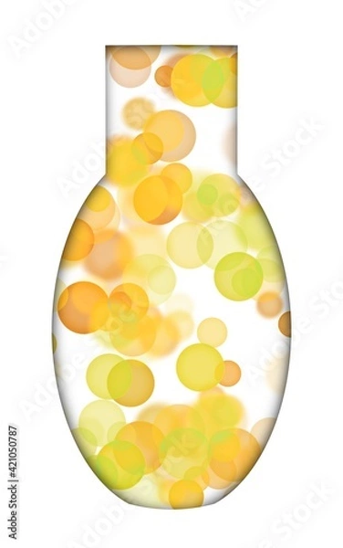 Obraz glass vase with yellow abstract pattern