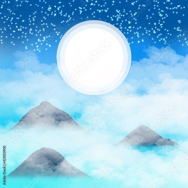 Obraz blue sky with clouds