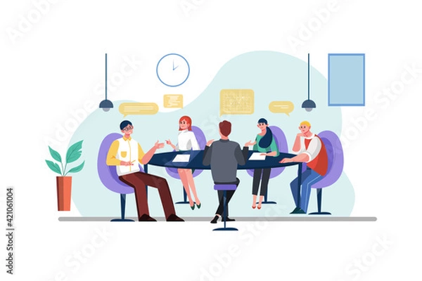 Fototapeta Business team partner on meeting brainstorming in investment ideas marketing planning project.