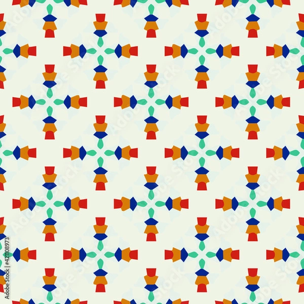 Obraz  Geometric vector pattern with triangular elements. Seamless abstract ornament for wallpapers and backgrounds. 