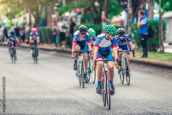 Obraz people on bikes