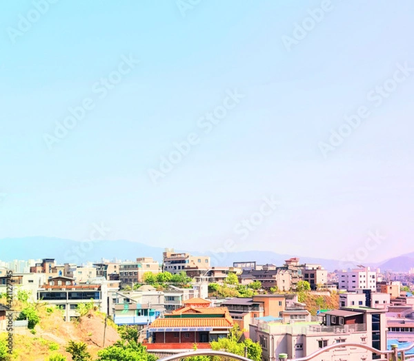 Fototapeta view of the city of the city