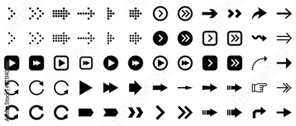 Obraz 矢印のアイコンのセット