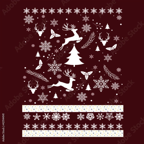 Obraz christmas tree silhouette