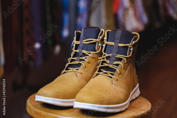 Obraz Timberland Boots In Retail Store