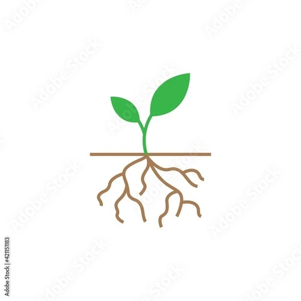 Fototapeta Sprout icon design template vector isolated