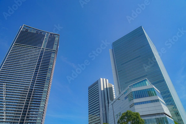 Fototapeta 初夏の横浜みなとみらい街並み