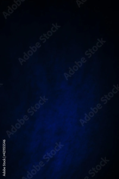 Fototapeta Dark, blurry, simple background, blue abstract background gradient blur.