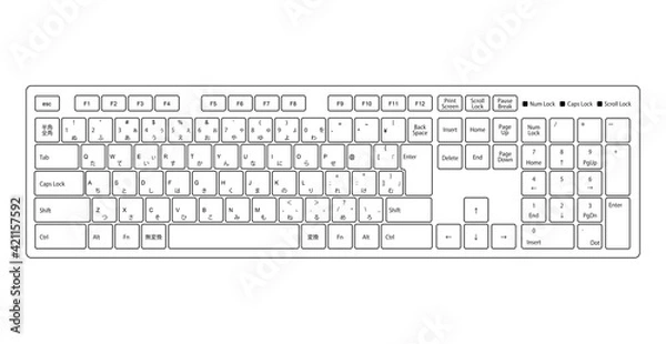 Fototapeta キーボード（日本Ver）