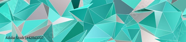 Fototapeta 3d Triangles, abstract  background. Design wallpaper.
