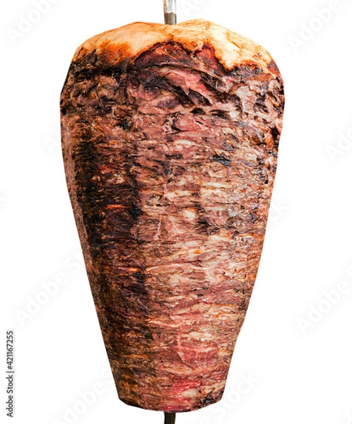 Obraz Doner kebab. Shawarma Isolated on white