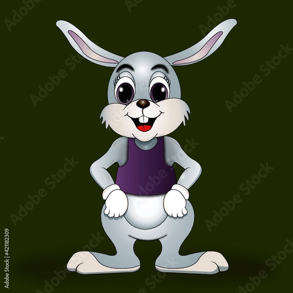 Fototapeta rabbit with a smile