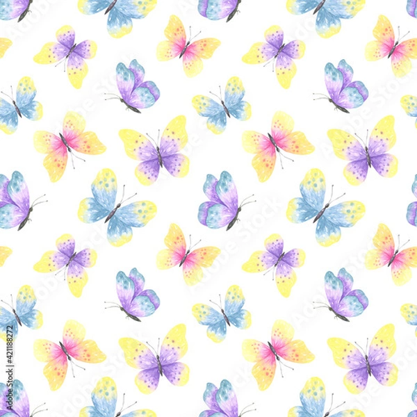 Obraz Butterflies Seamless Pattern