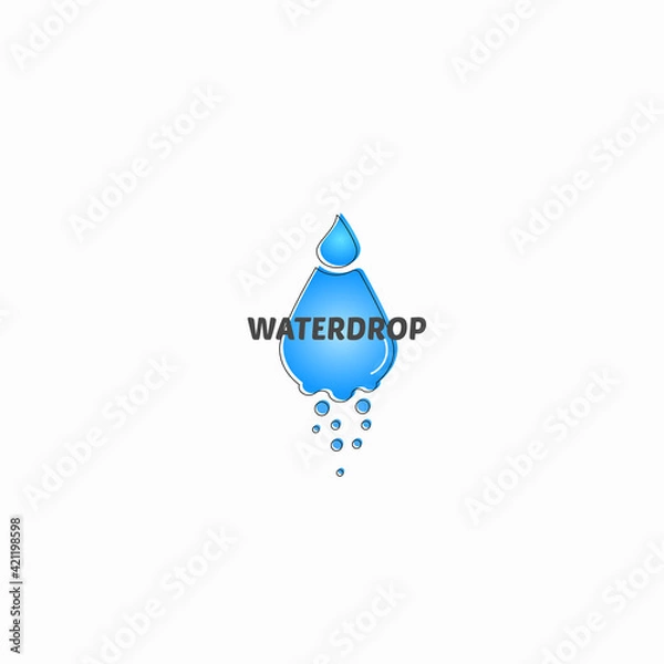 Fototapeta World water day, natural environment saving water drop concept with ecological background, vector art and illustration