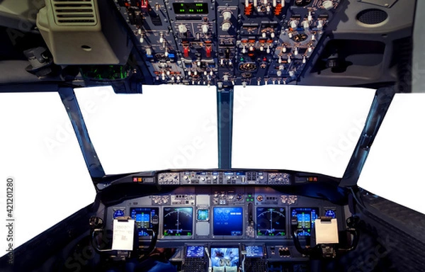 Obraz Pilot Flight Deck aircraft simulator hud
