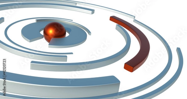 Obraz abstract background with sun and planets