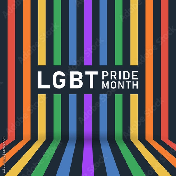 Fototapeta Pride day LGBTQ concept, LGBT pride month poster design. Background design arranged in Rainbow, Lgbt colors. Vector