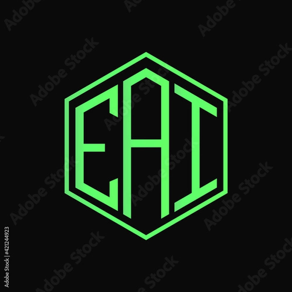 Obraz EAI polygon letter icon design on BLACK background.Creative letter
EAI-E A I logo design. EAL initials Polygon Logo design.
