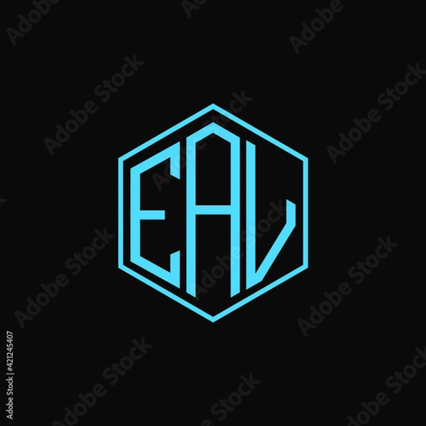 Obraz EAV polygon letter icon design on BLACK background.Creative letter
EAV-E A V logo design. EAV initials Polygon Logo design.