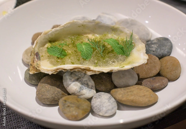 Obraz 生ガキ・オイスター・レモン・ゼリー