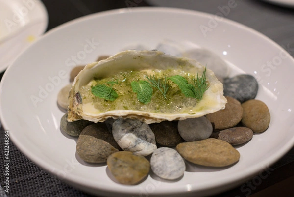 Obraz 生ガキ・オイスター・レモン・ゼリー