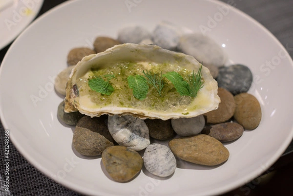 Obraz 生ガキ・オイスター・レモン・ゼリー