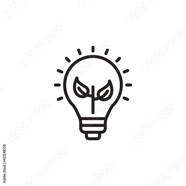 Fototapeta Renewable Energy icon in vector. Logotype