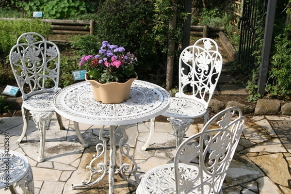 Obraz garden chair and table
