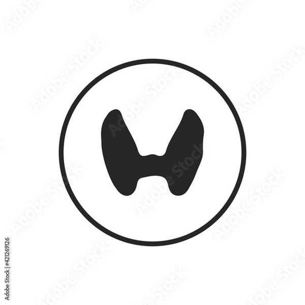 Obraz Vector thyroid icon isolated on white. Human organs
