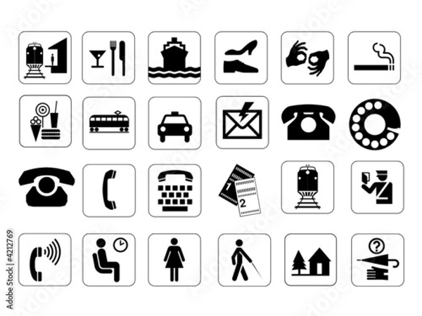 Fototapeta Information Signs & Icons collection #8. Isolated