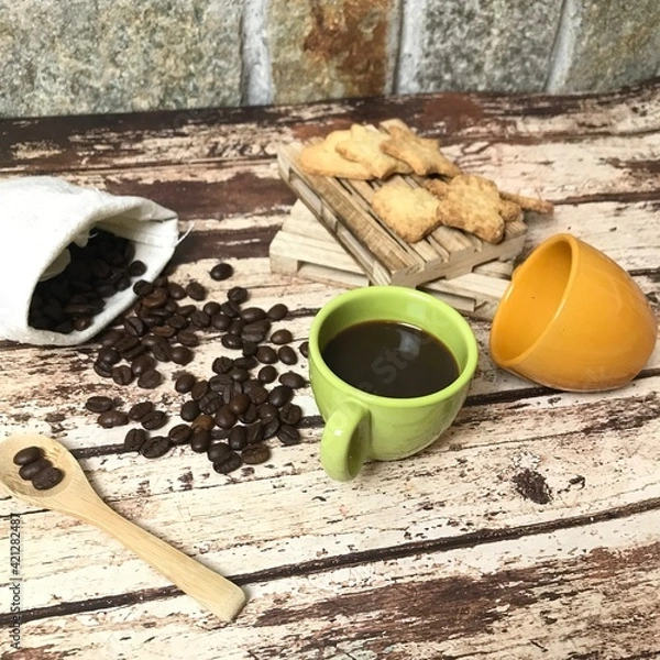Fototapeta Biscuits and coffee
