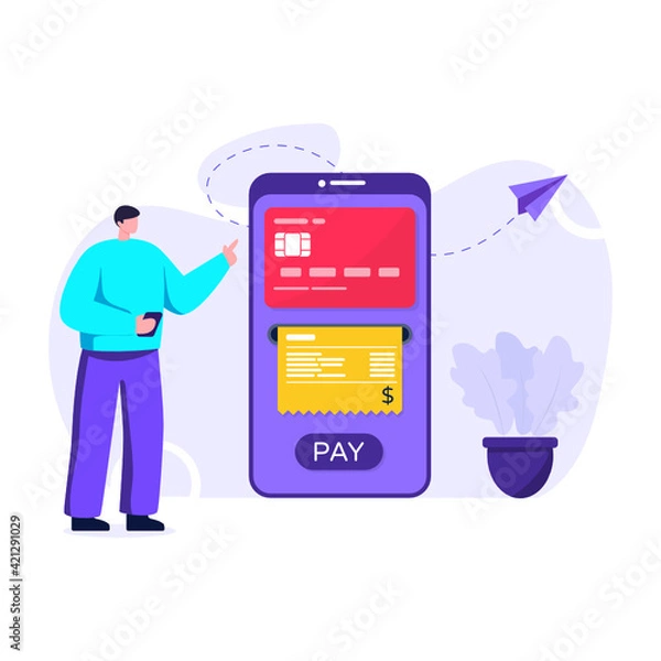 Fototapeta 
Budget planning flat design editable illustration 

