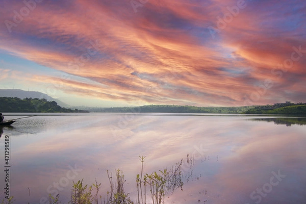 Obraz sunrise over the river