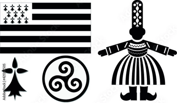 Obraz Bretagne vecteurs