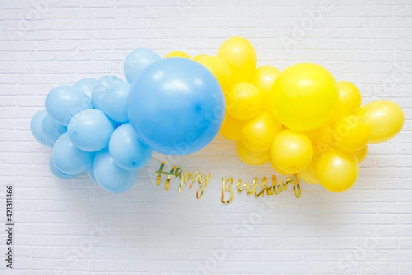 Fototapeta birthday background with balloons