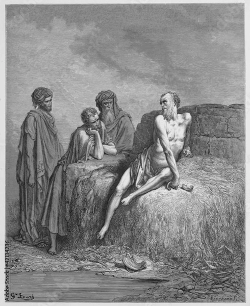 Obraz Job and his friends