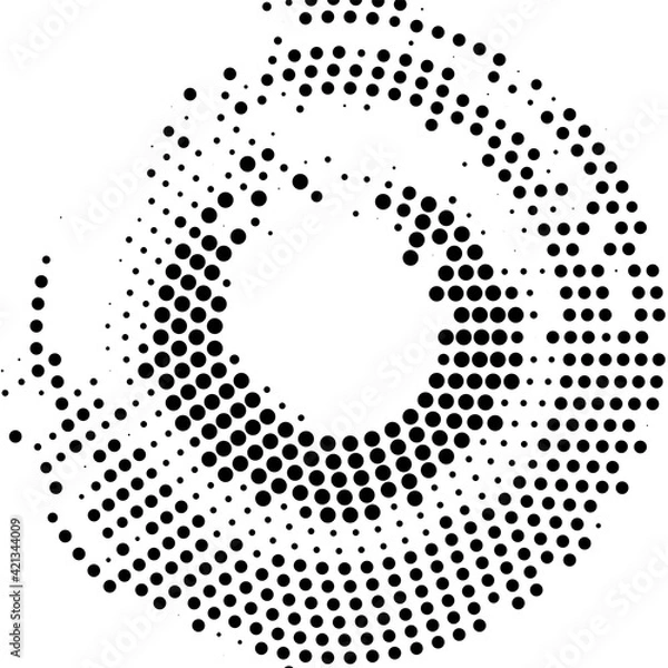 Fototapeta Halftone monochrome texture with dots. Minimalism, vector. Background for posters, websites, business cards, postcards, interior design.