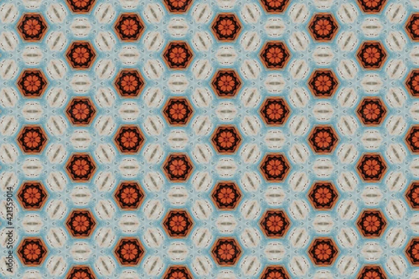 Fototapeta Colorful geometric abstract pattern for textile and design